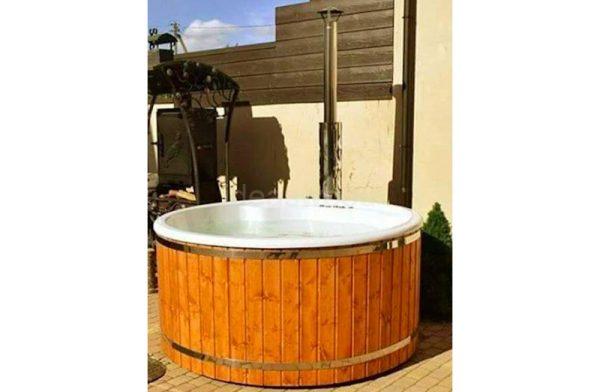 Hot tub with outside firewood stove - Image 4